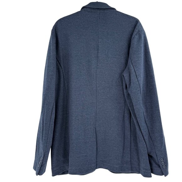 Goodfellow & Co Mens Tall L Blue Blazer Jacket Cotton/Polyester Blend Button Clo - Picture 2 of 11